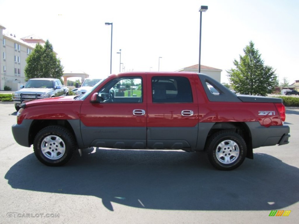 2002 Avalanche Z71 4x4 - Victory Red / Graphite photo #4