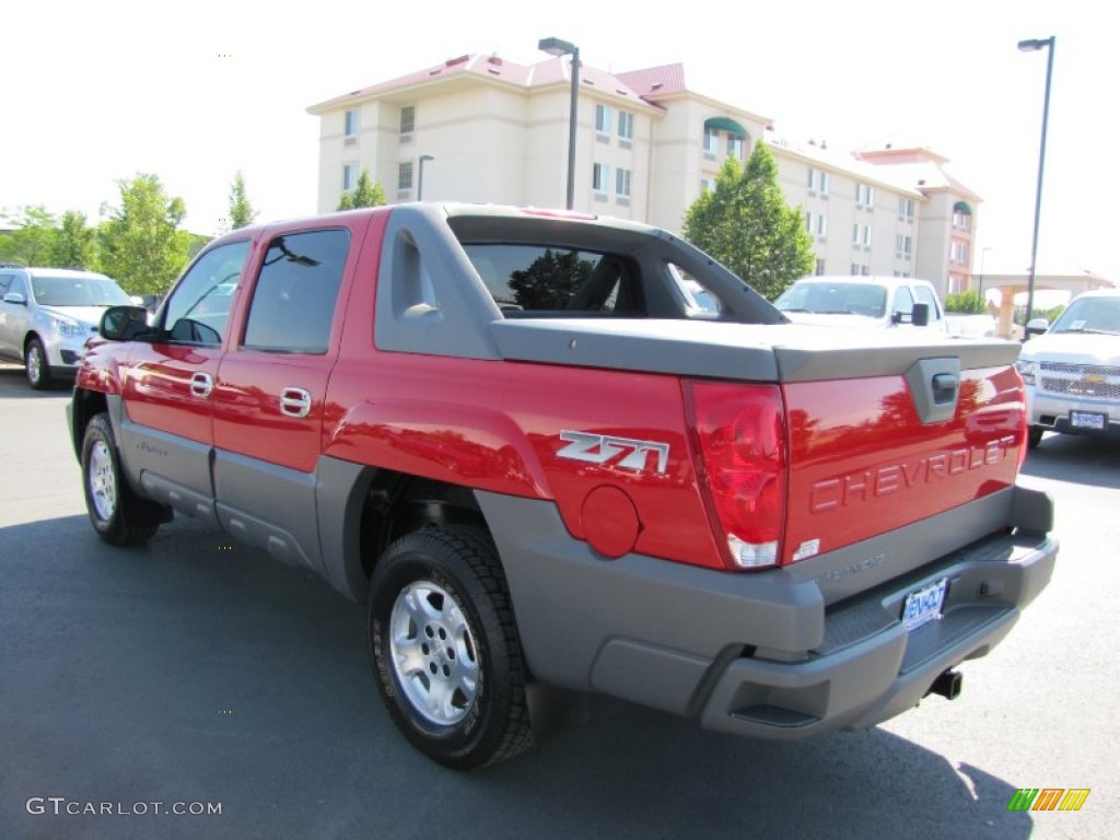 2002 Avalanche Z71 4x4 - Victory Red / Graphite photo #5