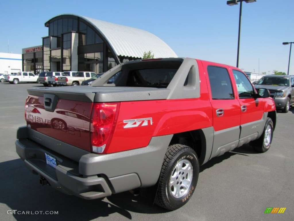 2002 Avalanche Z71 4x4 - Victory Red / Graphite photo #7