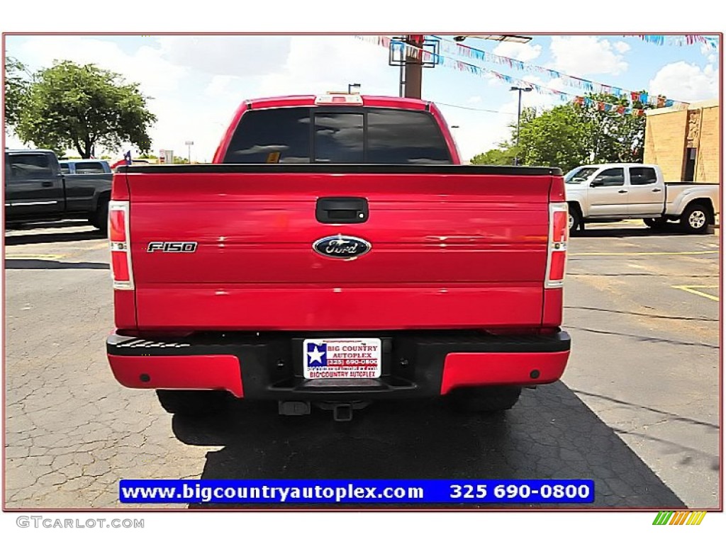 2010 F150 FX4 SuperCrew 4x4 - Vermillion Red / Black photo #9