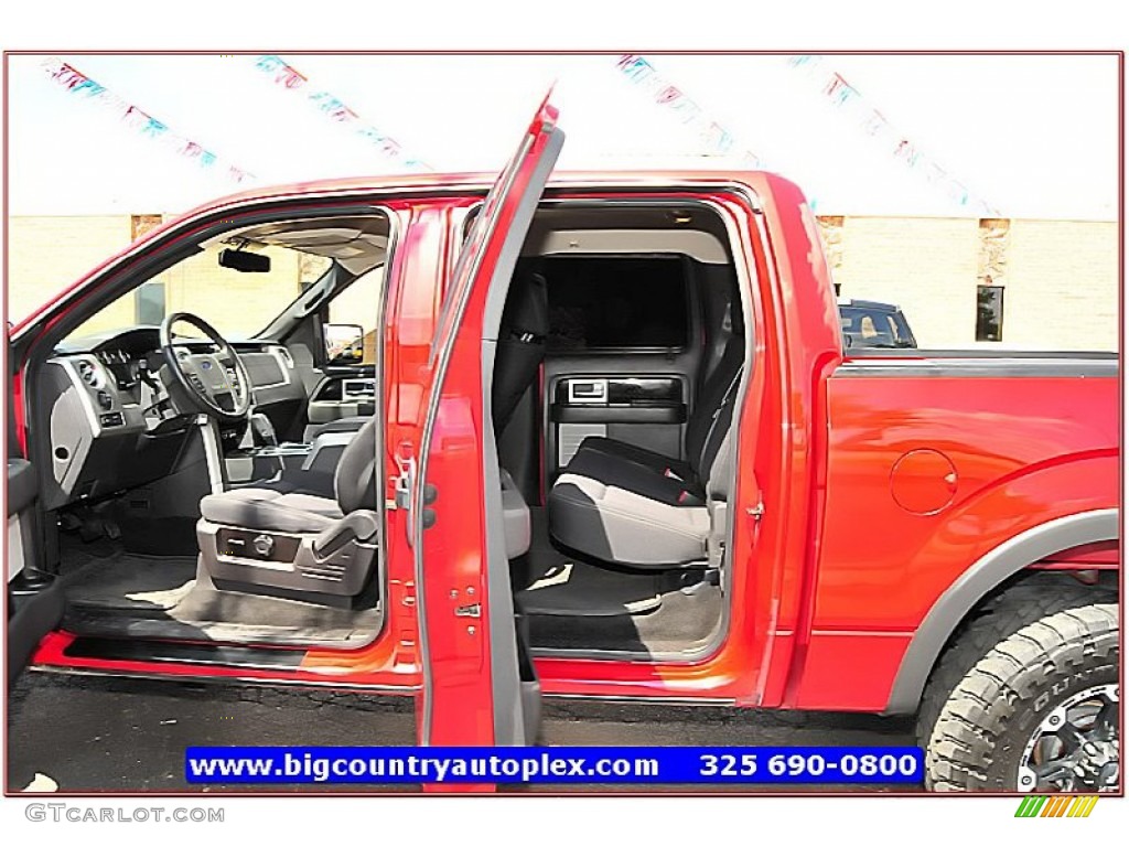 2010 F150 FX4 SuperCrew 4x4 - Vermillion Red / Black photo #32