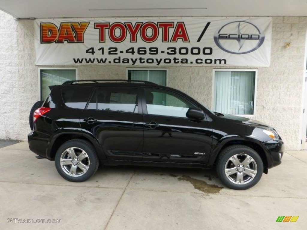 2012 RAV4 Sport 4WD - Black / Dark Charcoal photo #1