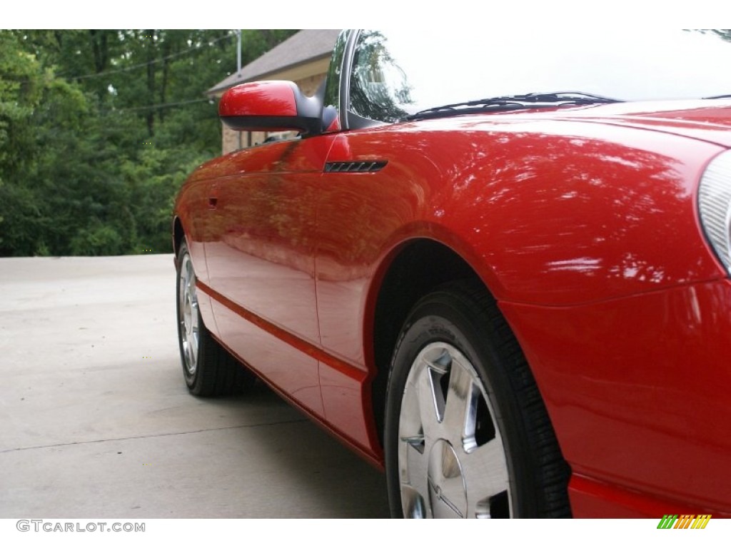 2002 Thunderbird Premium Roadster - Torch Red / Midnight Black photo #11