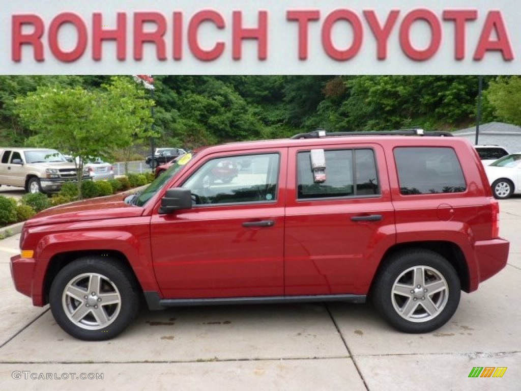 2007 Patriot Sport 4x4 - Inferno Red Crystal Pearl / Pastel Slate Gray photo #1