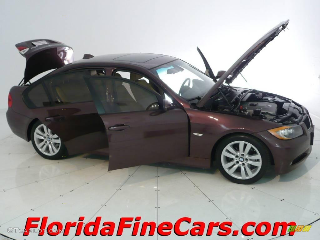 2006 3 Series 325i Sedan - Barrique Red Metallic / Black photo #7