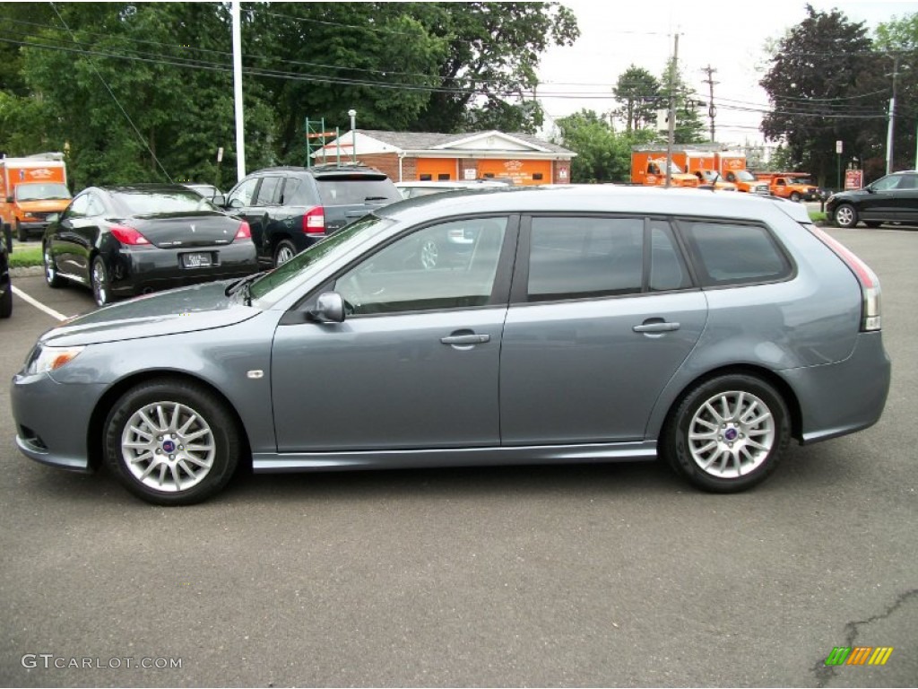 Titan Gray Metallic 2009 Saab 9-3 2.0T SportCombi Exterior Photo #68023163