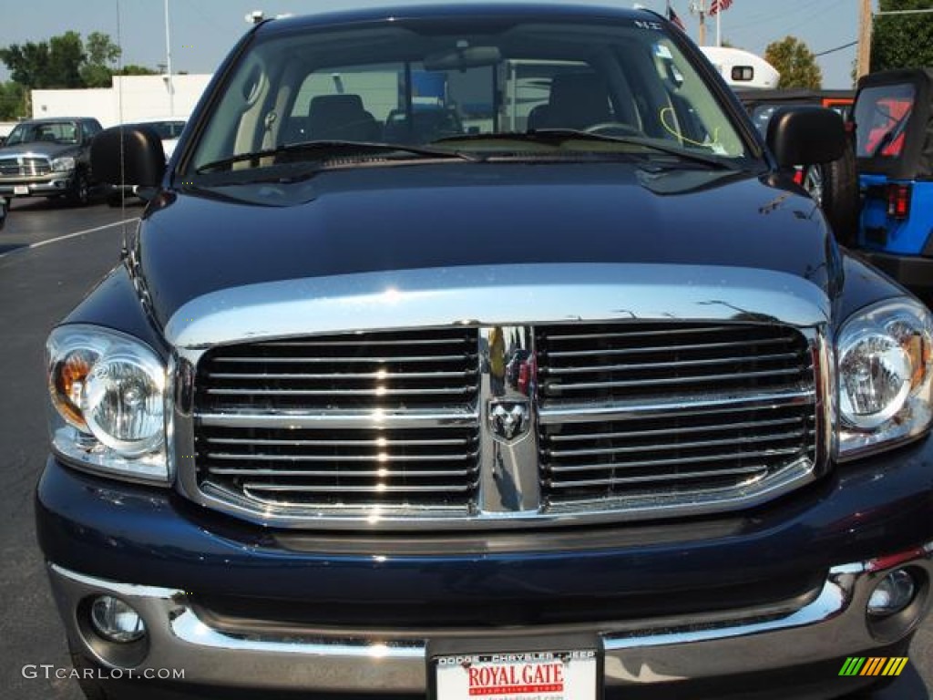 2008 Ram 1500 ST Quad Cab 4x4 - Patriot Blue Pearl / Khaki photo #8