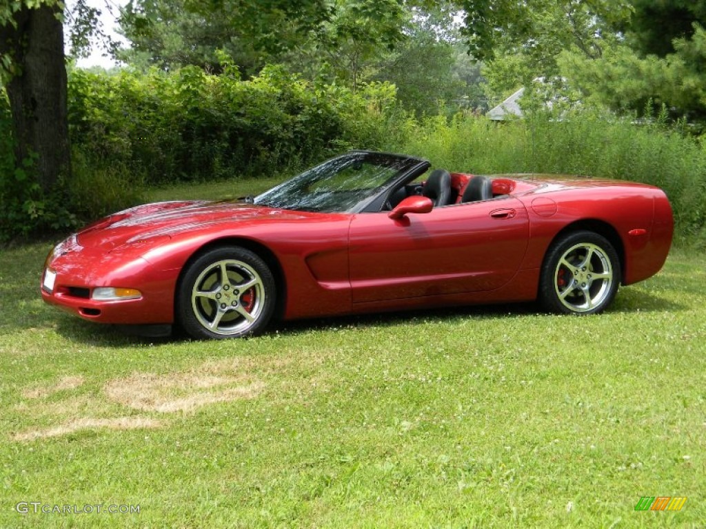 2004 Corvette Convertible - Magnetic Red Metallic / Black photo #2