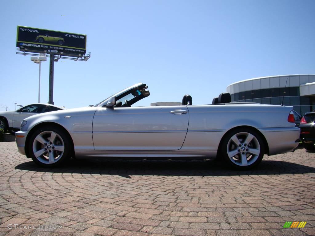 2006 3 Series 325i Convertible - Titanium Silver Metallic / Black photo #2