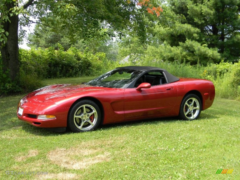 2004 Corvette Convertible - Magnetic Red Metallic / Black photo #14