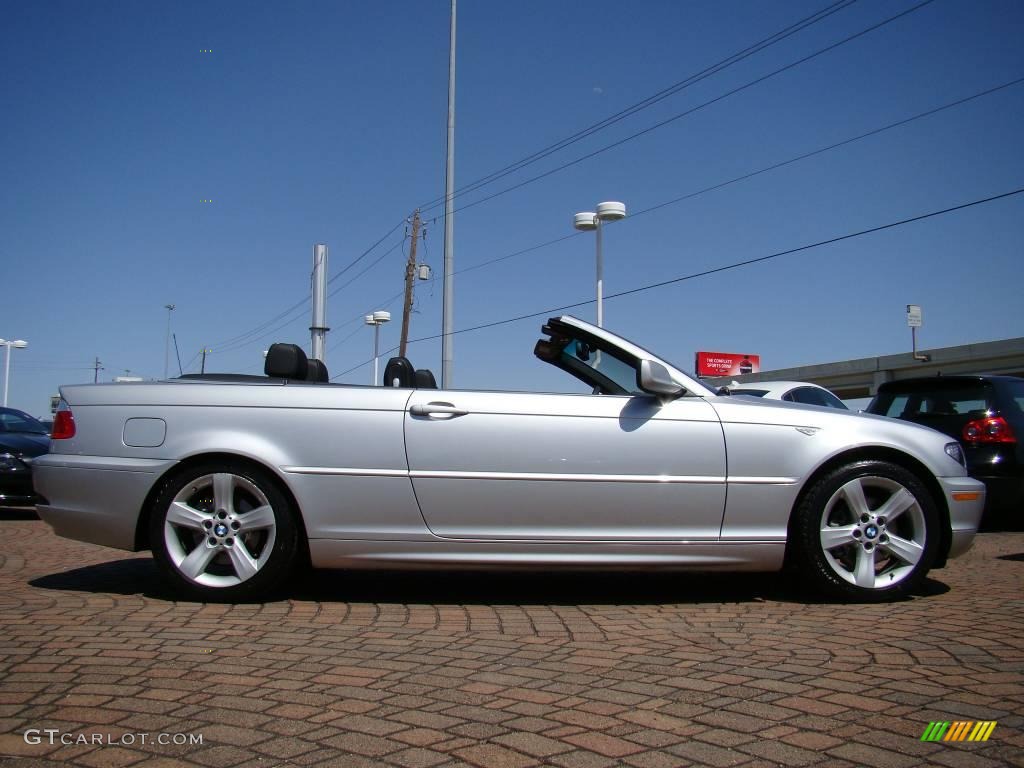 2006 3 Series 325i Convertible - Titanium Silver Metallic / Black photo #6