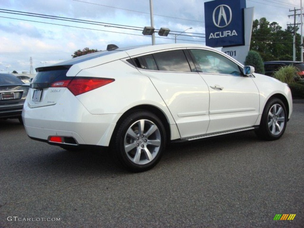 2011 ZDX Technology SH-AWD - Aspen White Pearl / Taupe photo #4