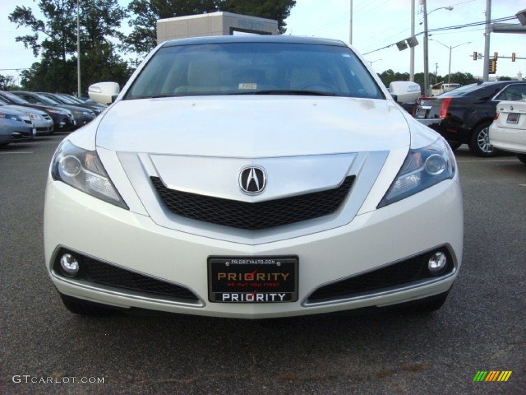 2011 ZDX Technology SH-AWD - Aspen White Pearl / Taupe photo #7