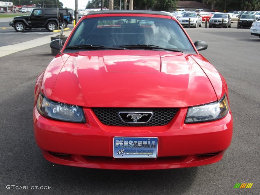 2004 Mustang V6 Convertible - Torch Red / Dark Charcoal photo #6