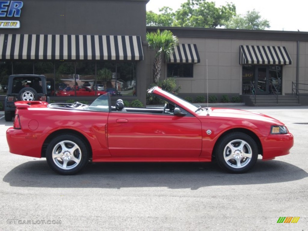 2004 Mustang V6 Convertible - Torch Red / Dark Charcoal photo #9