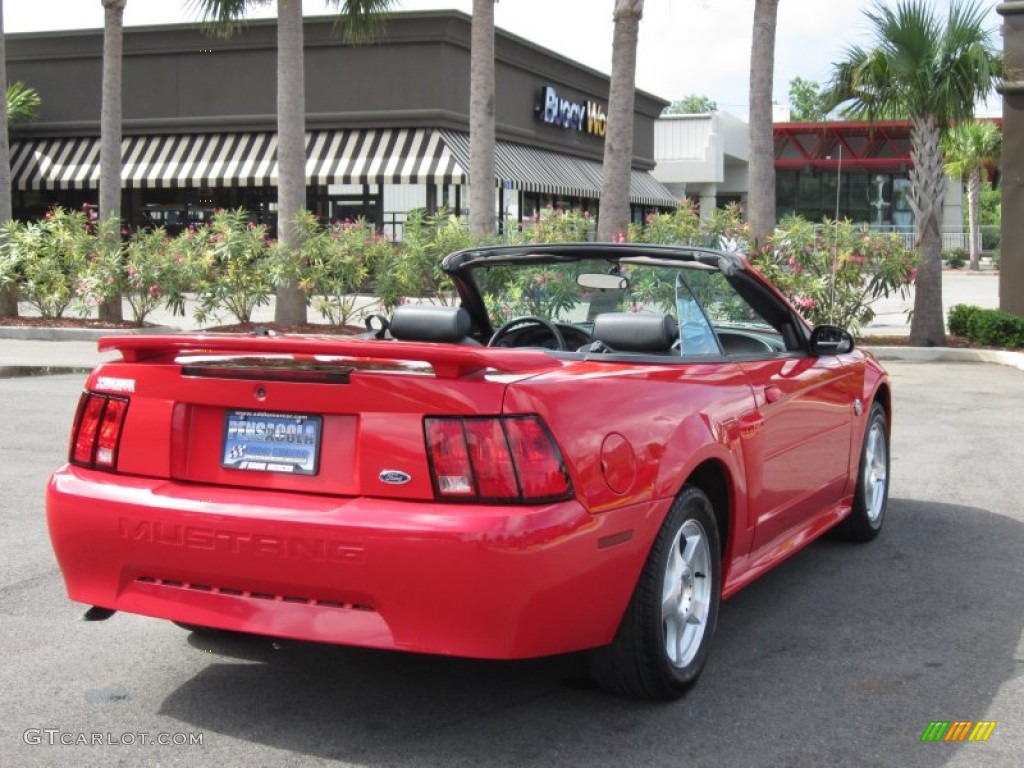 2004 Mustang V6 Convertible - Torch Red / Dark Charcoal photo #13