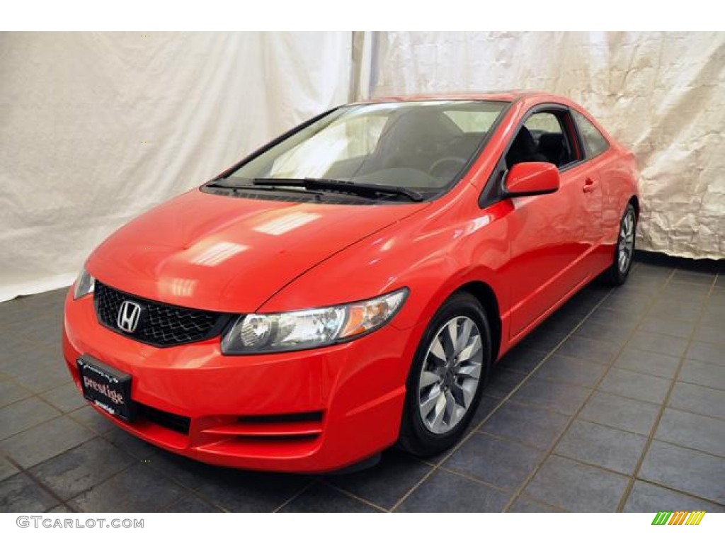 2009 Civic EX Coupe - Rallye Red / Black photo #1