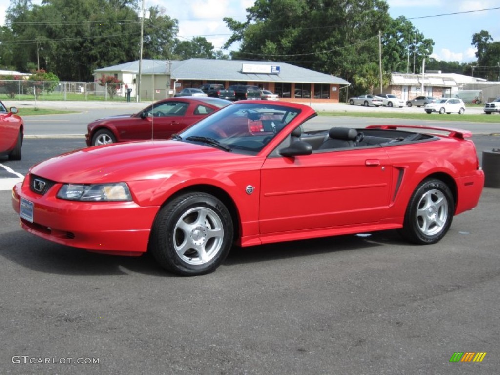 2004 Mustang V6 Convertible - Torch Red / Dark Charcoal photo #23