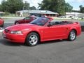 2004 Torch Red Ford Mustang V6 Convertible  photo #23