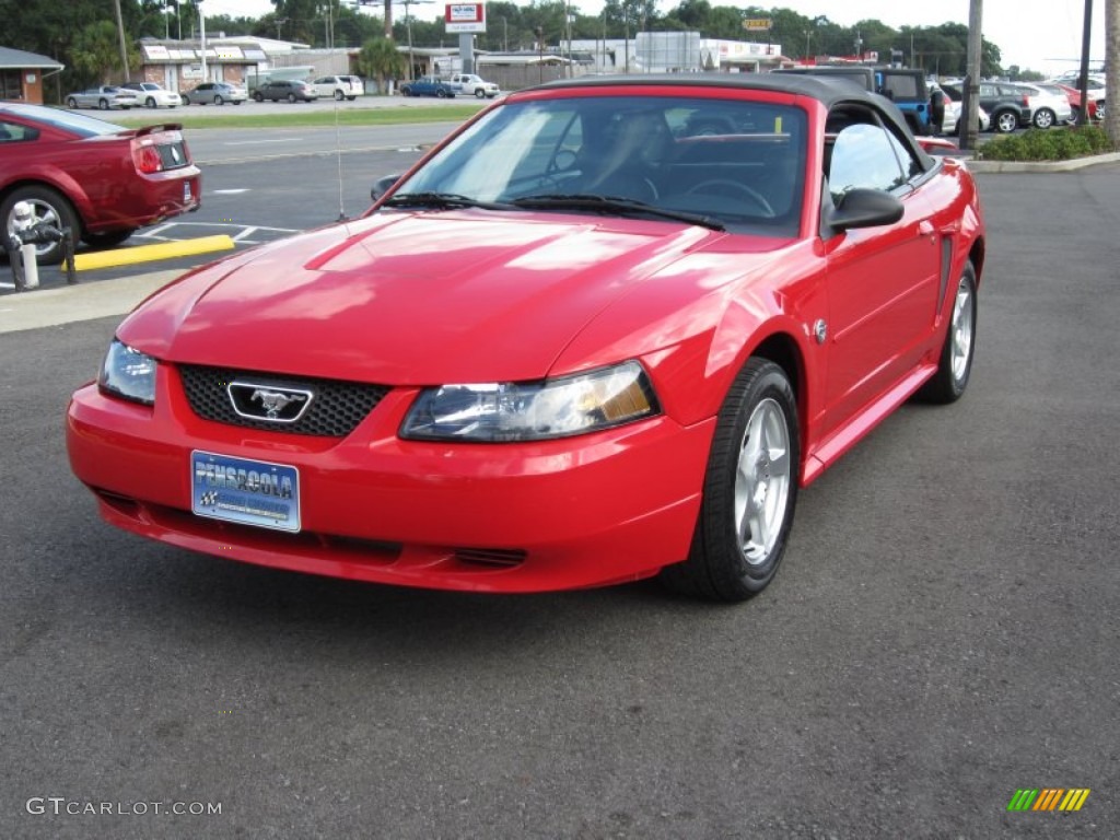 2004 Mustang V6 Convertible - Torch Red / Dark Charcoal photo #26