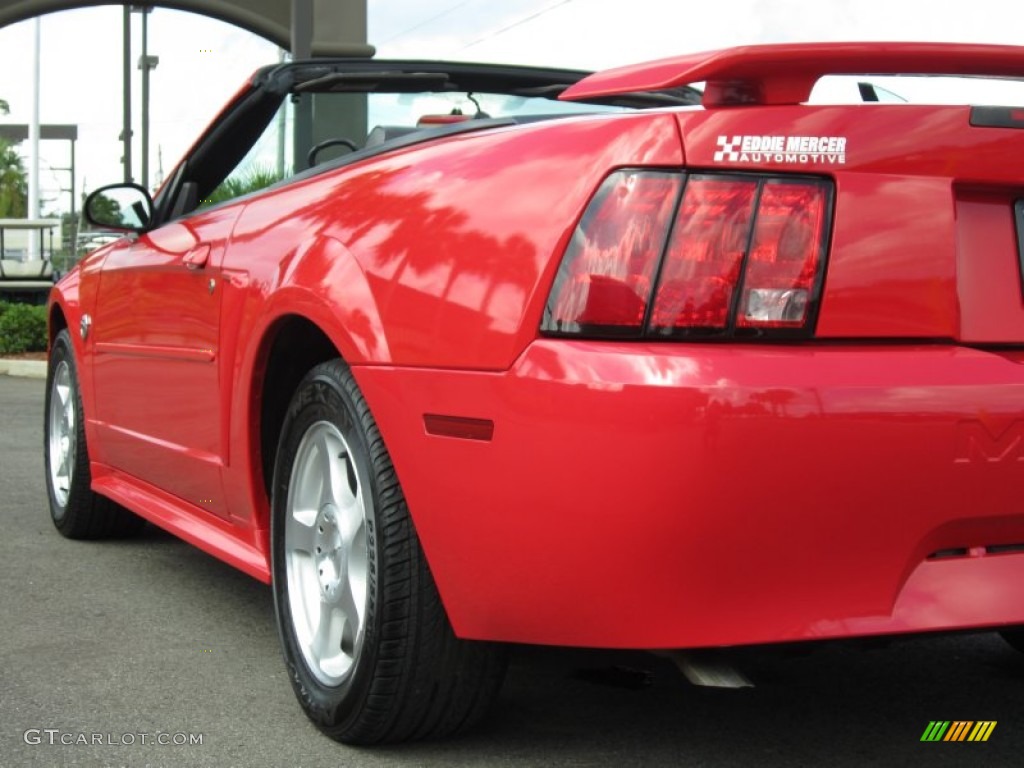 2004 Mustang V6 Convertible - Torch Red / Dark Charcoal photo #30