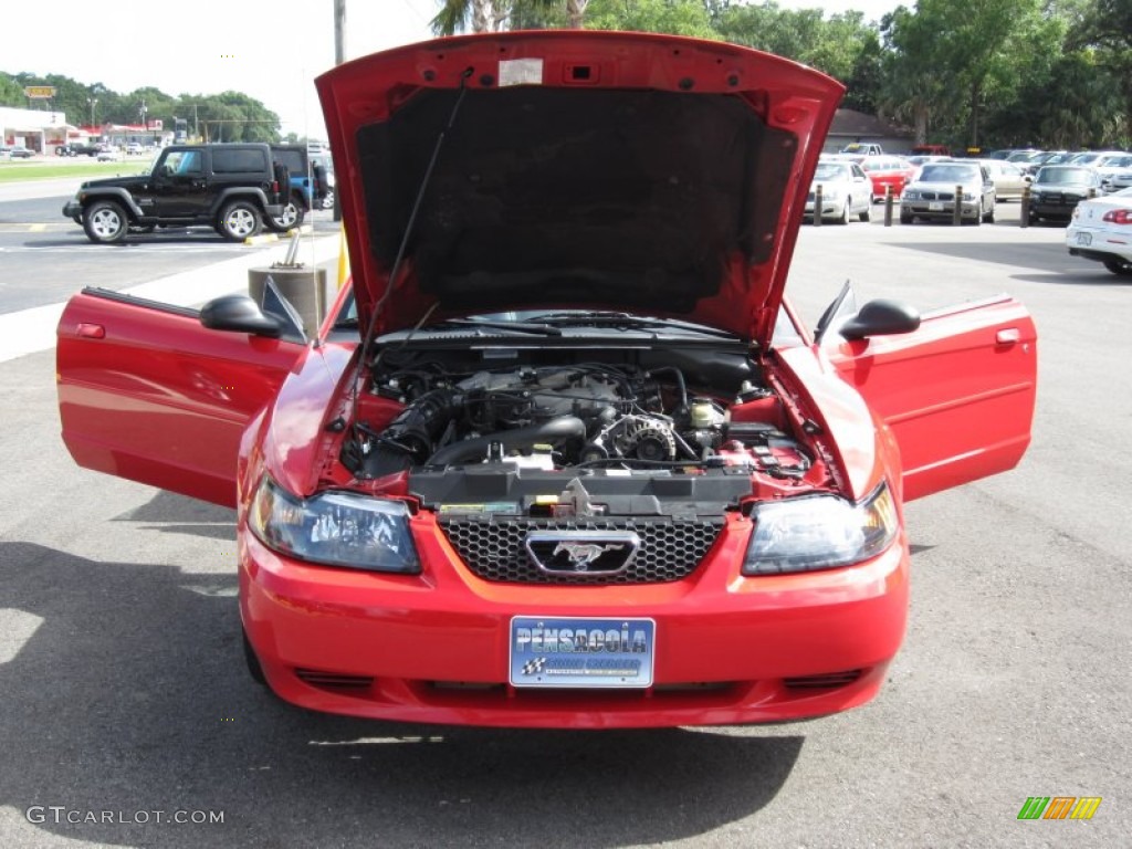 2004 Mustang V6 Convertible - Torch Red / Dark Charcoal photo #31