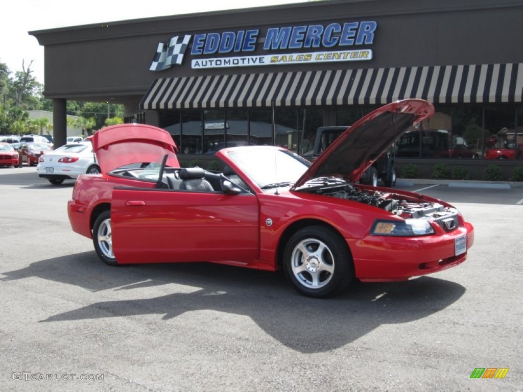 2004 Mustang V6 Convertible - Torch Red / Dark Charcoal photo #32