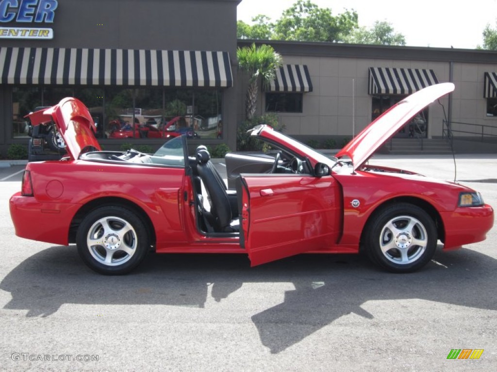 2004 Mustang V6 Convertible - Torch Red / Dark Charcoal photo #33