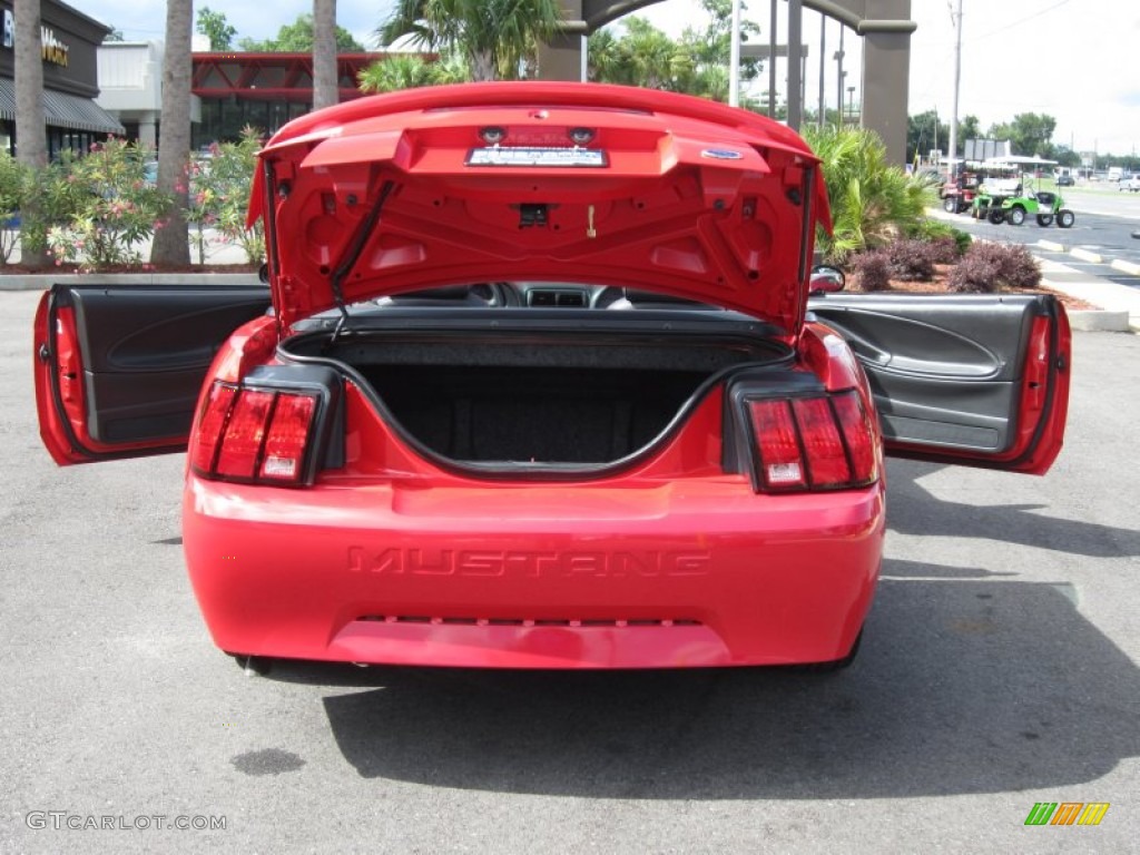 2004 Mustang V6 Convertible - Torch Red / Dark Charcoal photo #35