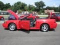 2004 Torch Red Ford Mustang V6 Convertible  photo #37