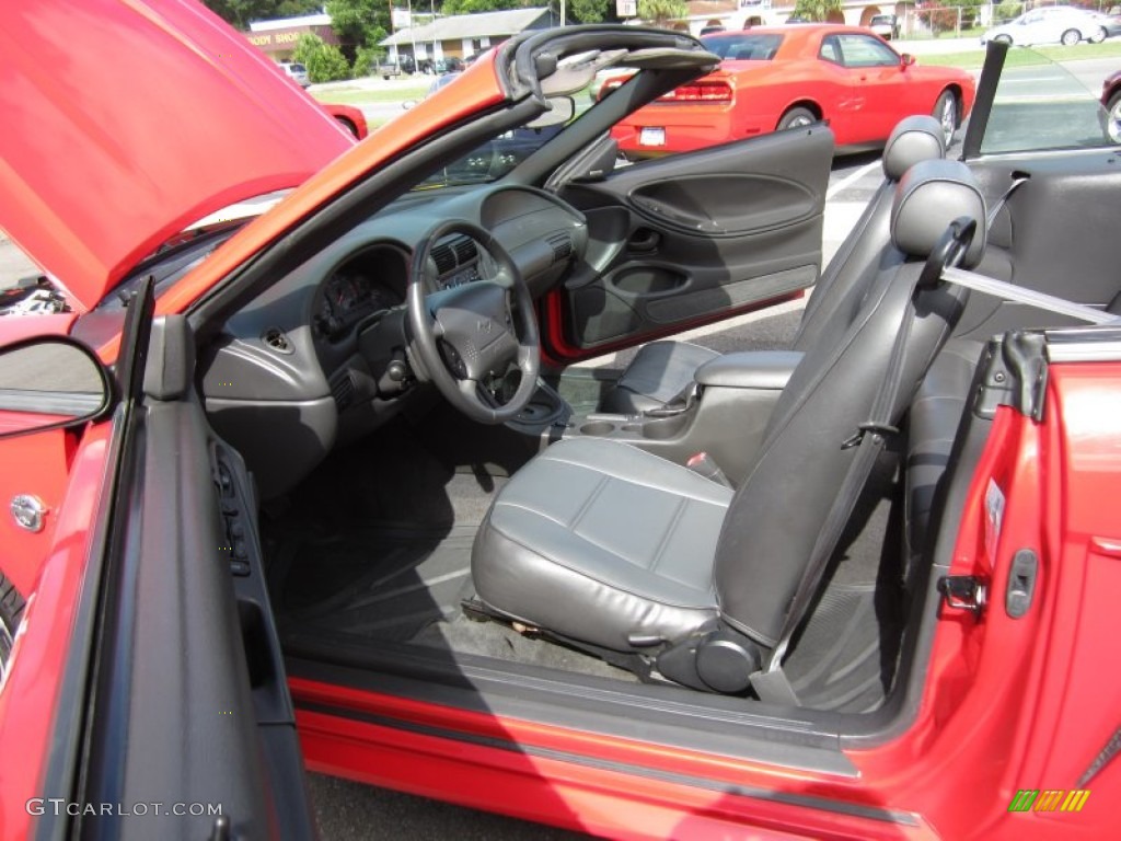 Dark Charcoal Interior 2004 Ford Mustang V6 Convertible Photo #68025275
