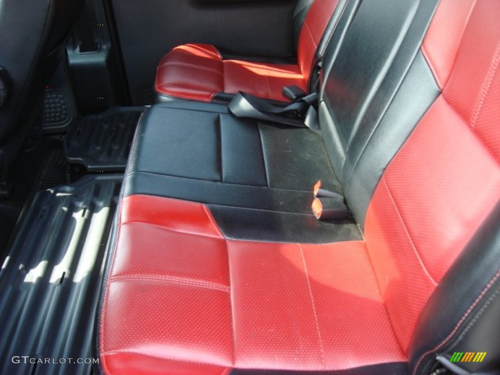 Outlaw Black/Red Interior 2007 Ford F350 Super Duty Lariat Outlaw Crew Cab 4x4 Photo #68025371
