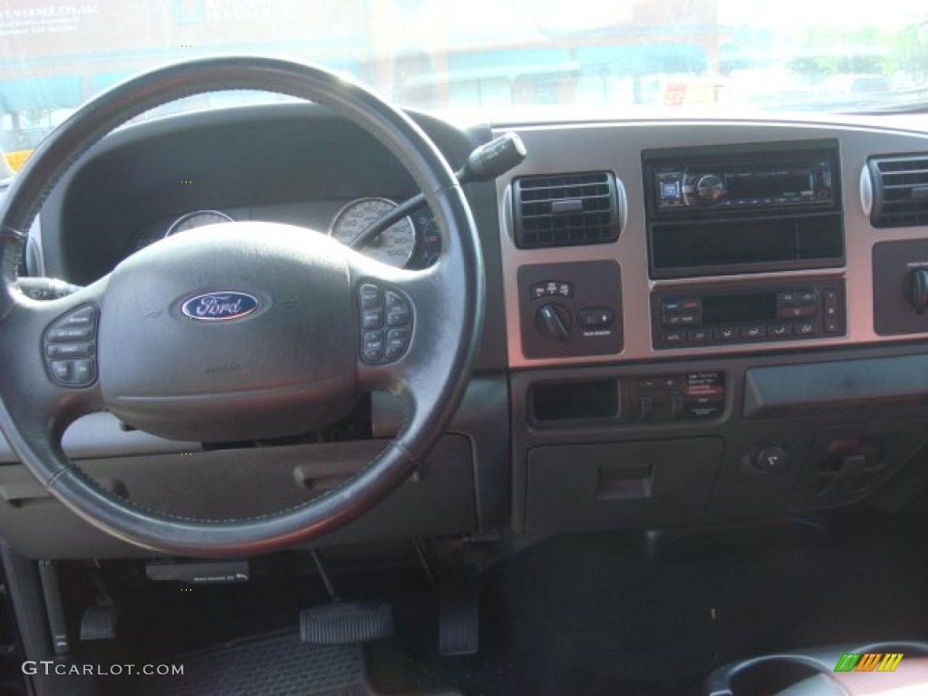 2007 Ford F350 Super Duty Lariat Outlaw Crew Cab 4x4 Outlaw Black/Red Dashboard Photo #68025378