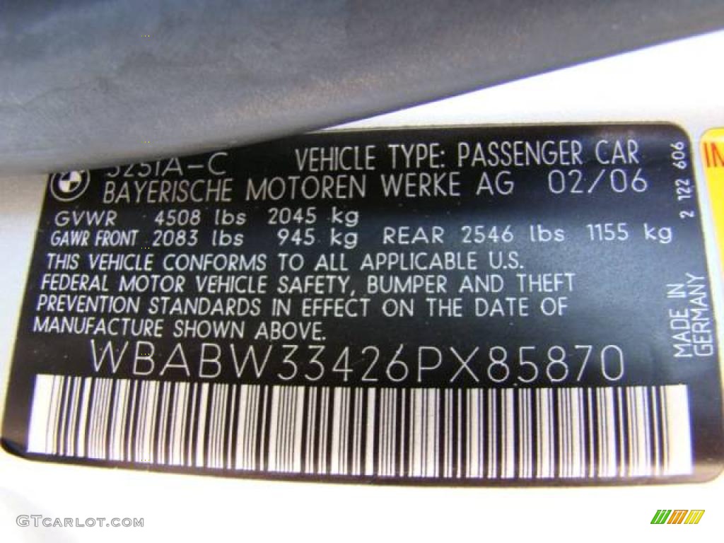 2006 3 Series 325i Convertible - Titanium Silver Metallic / Black photo #31
