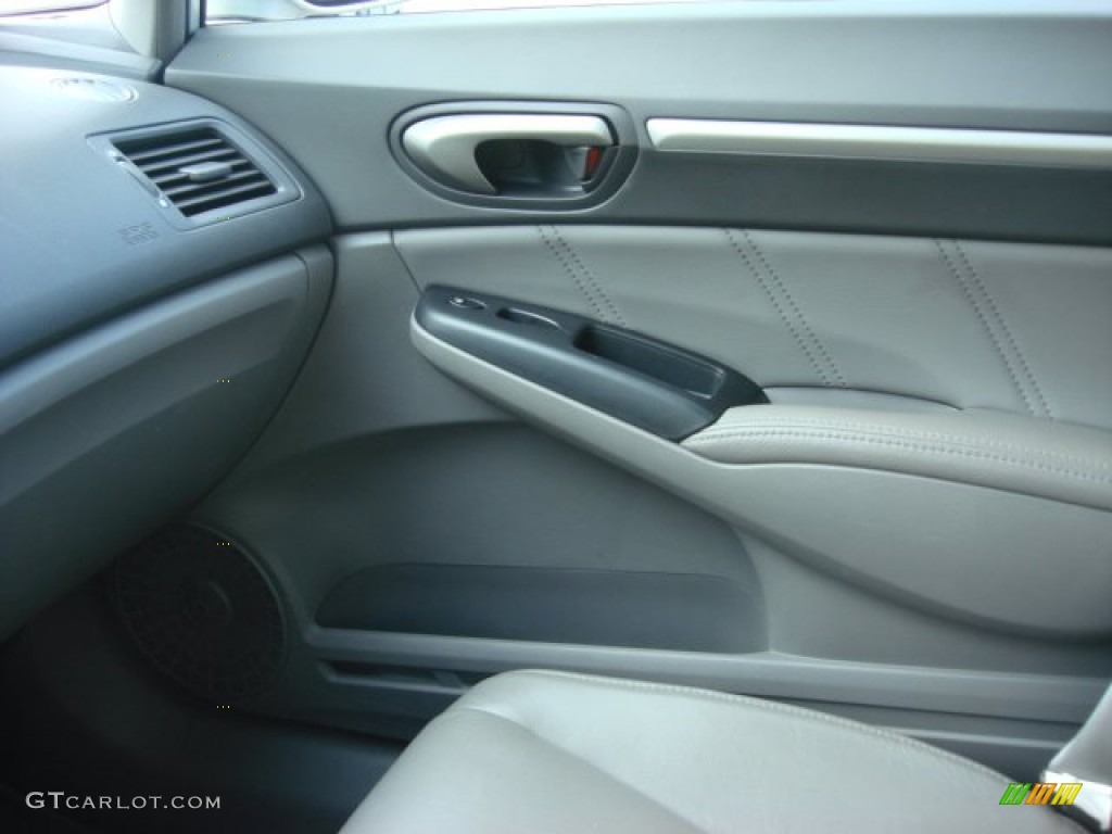 2009 Civic EX-L Sedan - Alabaster Silver Metallic / Gray photo #20