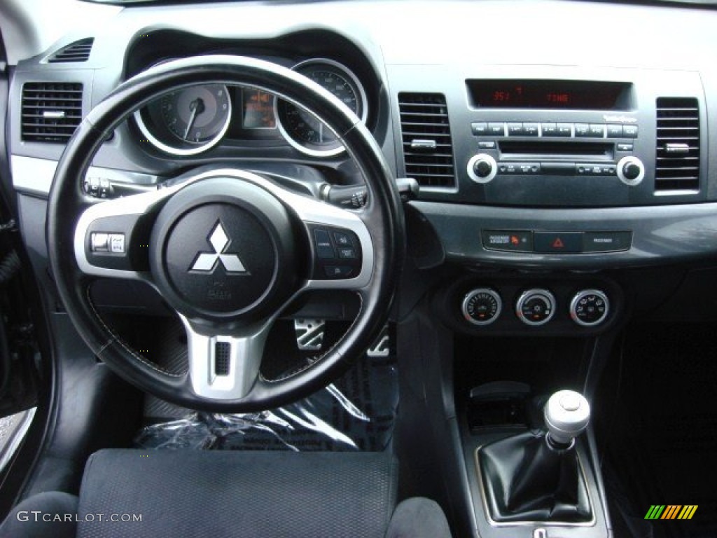 2008 Mitsubishi Lancer Evolution GSR Black Dashboard Photo #68028075
