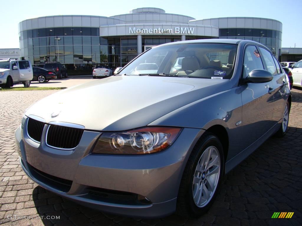 2007 3 Series 328i Sedan - Arctic Metallic / Beige photo #1