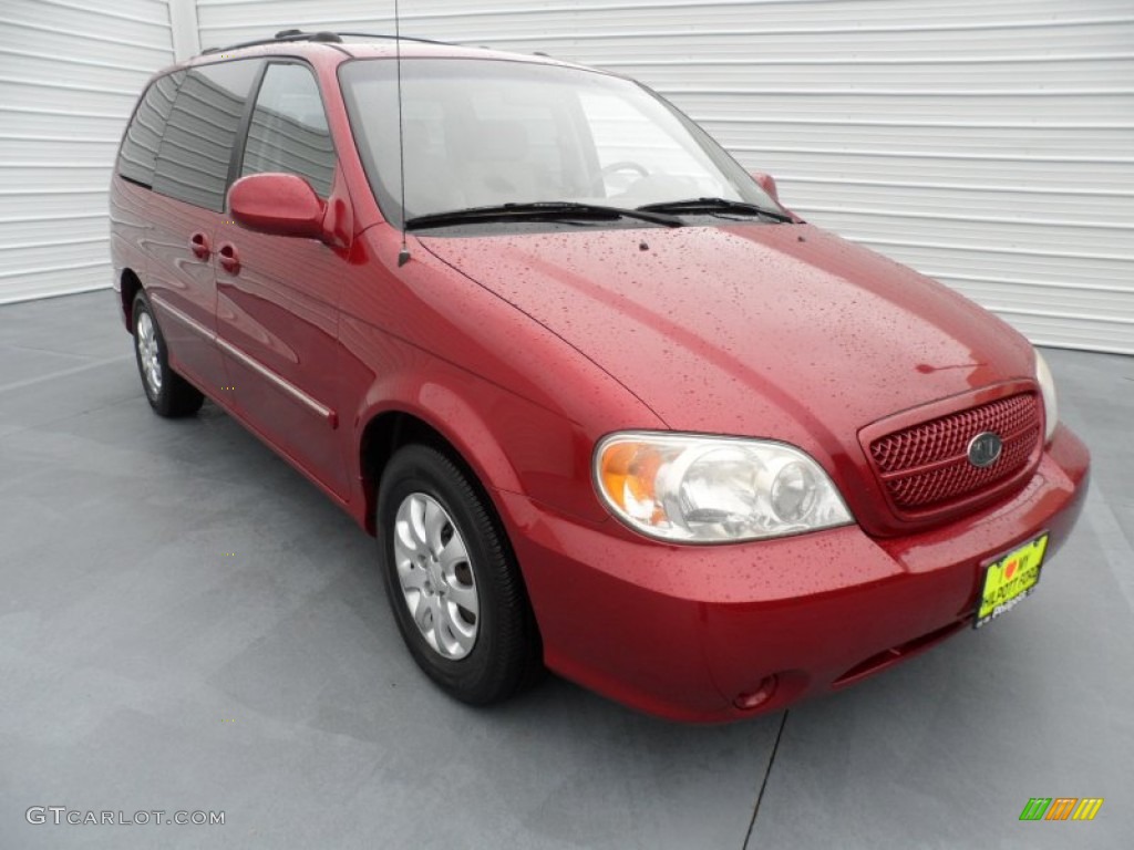 2005 Sedona LX - Ruby Red Metallic / Beige photo #1