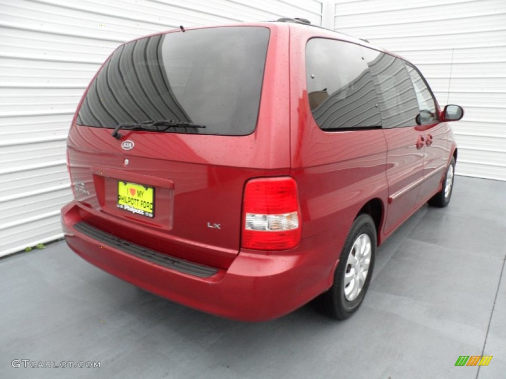 2005 Sedona LX - Ruby Red Metallic / Beige photo #3