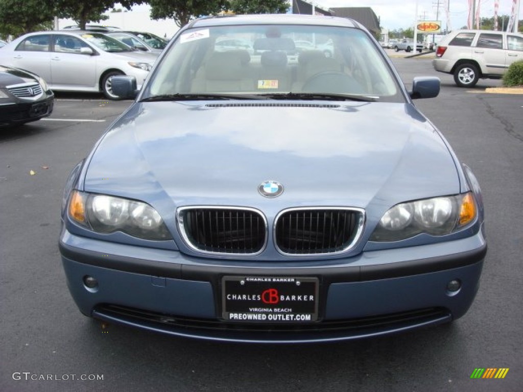 2003 3 Series 325i Sedan - Steel Blue Metallic / Sand photo #7