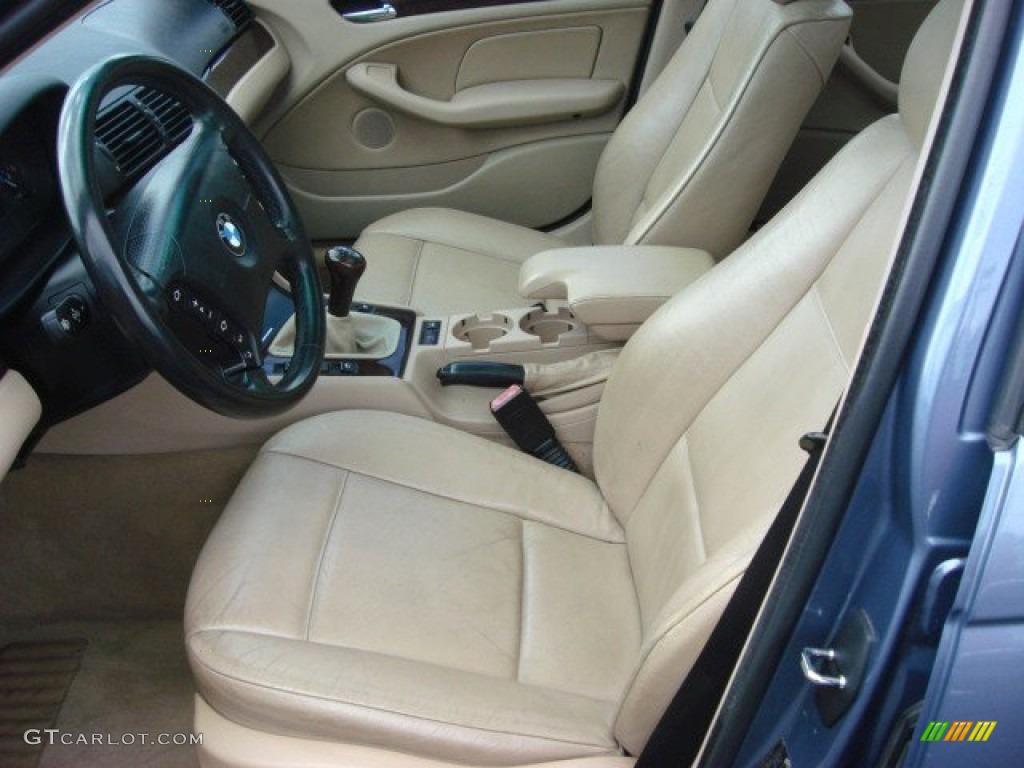 2003 3 Series 325i Sedan - Steel Blue Metallic / Sand photo #8