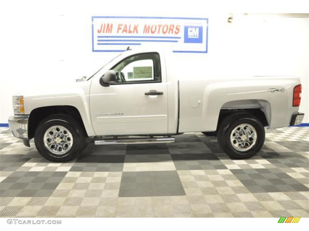 2013 Silverado 1500 LT Regular Cab 4x4 - Summit White / Light Titanium/Dark Titanium photo #3