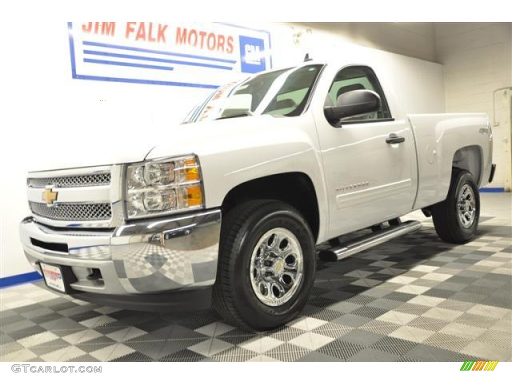 2013 Silverado 1500 LT Regular Cab 4x4 - Summit White / Light Titanium/Dark Titanium photo #24