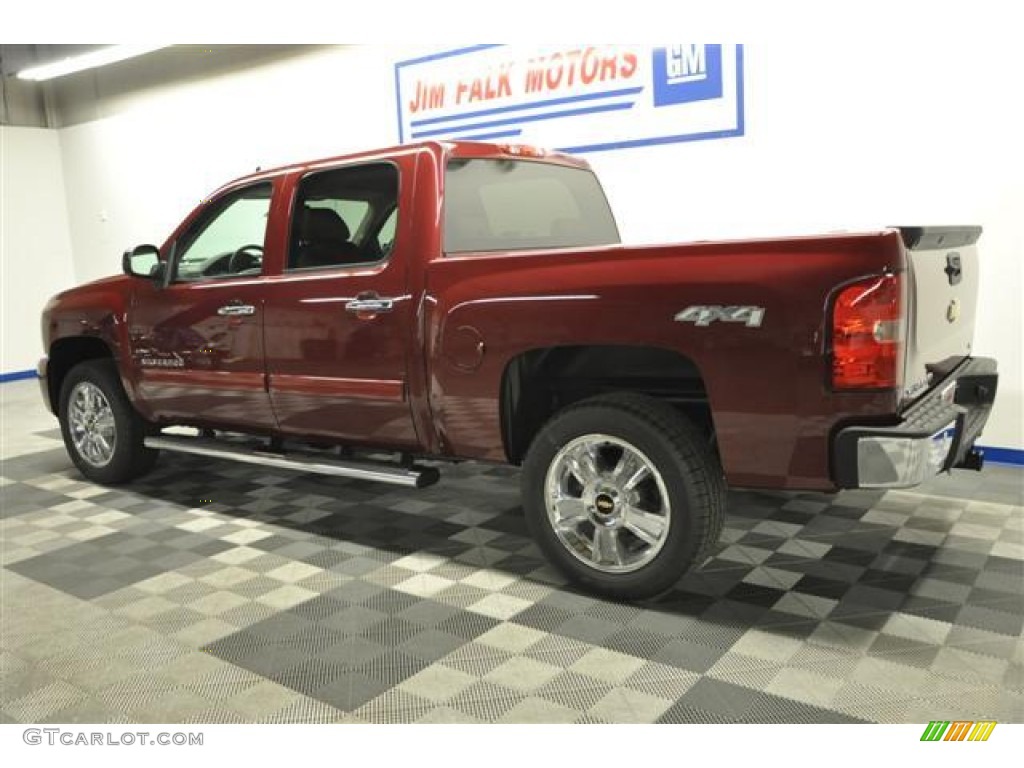 2013 Silverado 1500 LTZ Crew Cab 4x4 - Deep Ruby Metallic / Light Cashmere/Dark Cashmere photo #4