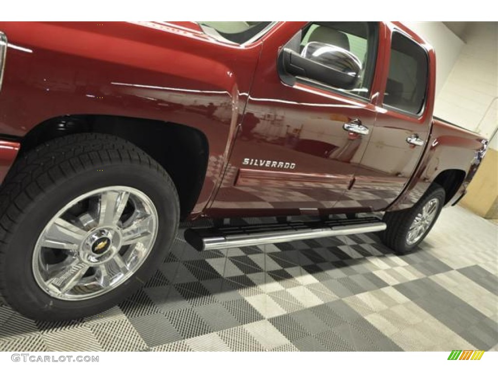 2013 Silverado 1500 LTZ Crew Cab 4x4 - Deep Ruby Metallic / Light Cashmere/Dark Cashmere photo #26
