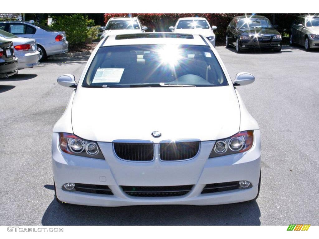 2008 3 Series 328i Sedan - Alpine White / Beige photo #2