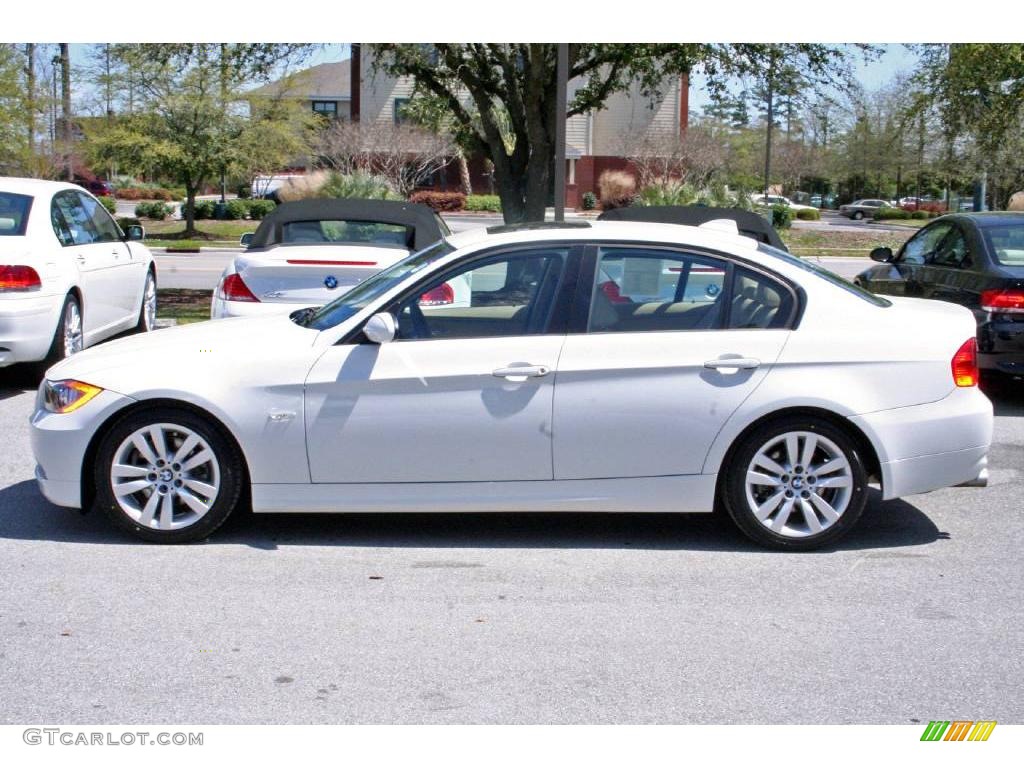 2008 3 Series 328i Sedan - Alpine White / Beige photo #4