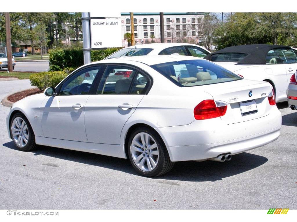 2008 3 Series 328i Sedan - Alpine White / Beige photo #5