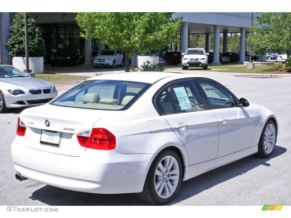2008 3 Series 328i Sedan - Alpine White / Beige photo #7