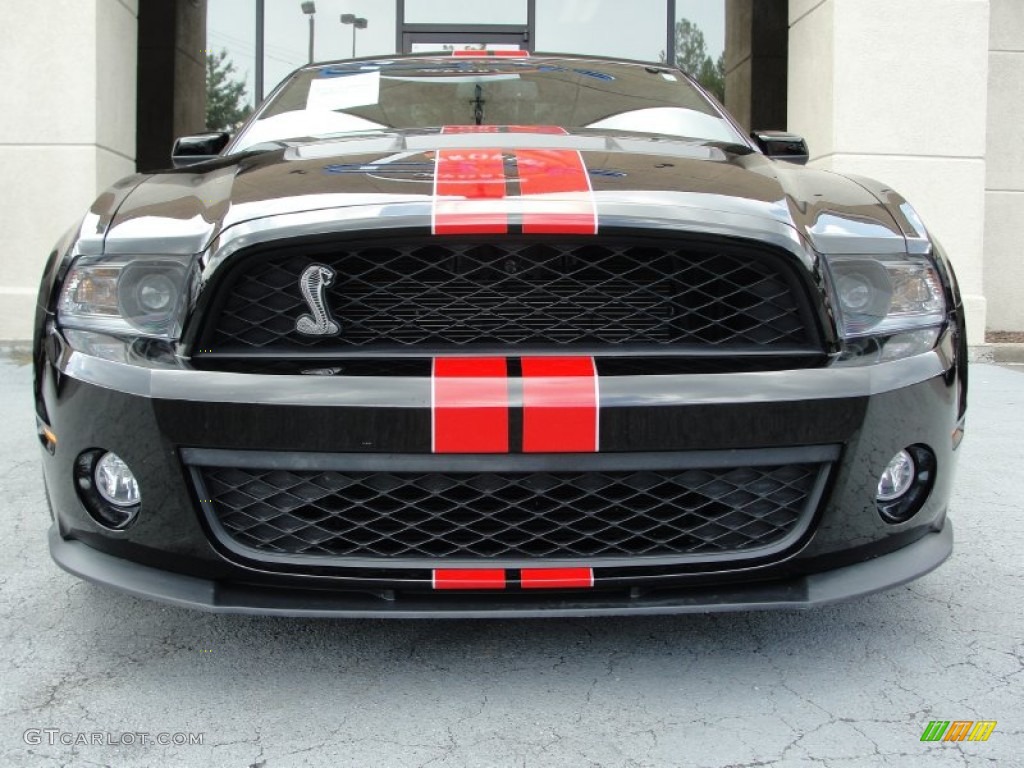 2011 Mustang Shelby GT500 SVT Performance Package Coupe - Ebony Black / Charcoal Black/Red photo #5